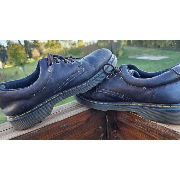 DOC MARTENS Boston BROWN LEATHER OXFORD SHOES MEN 9 Women 10 Distressed Vintage - Picture 5 of 10